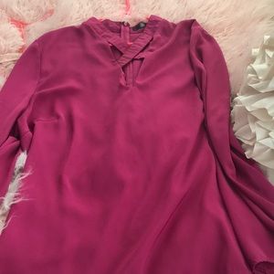 MISSGUIDED SZ 20 CROSS NECK BLOUSE